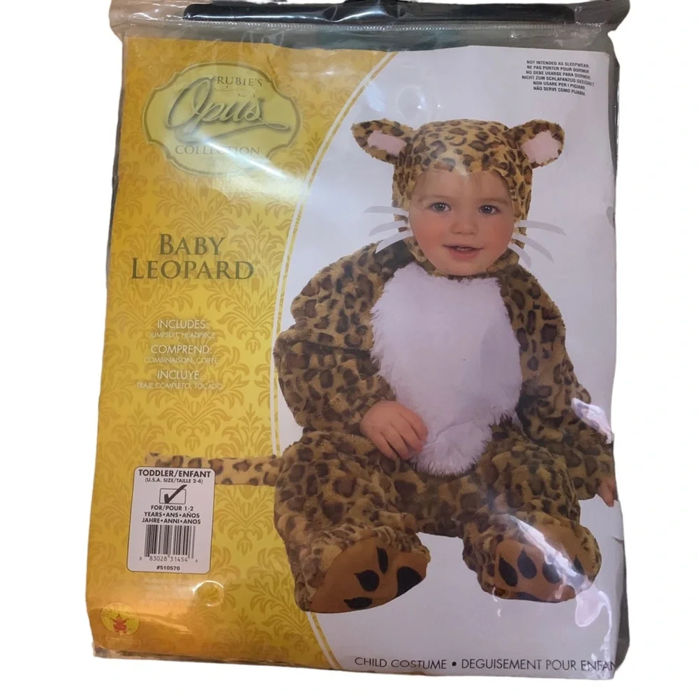 Rubie’s Leopard Costume For Toddler Size 2-4